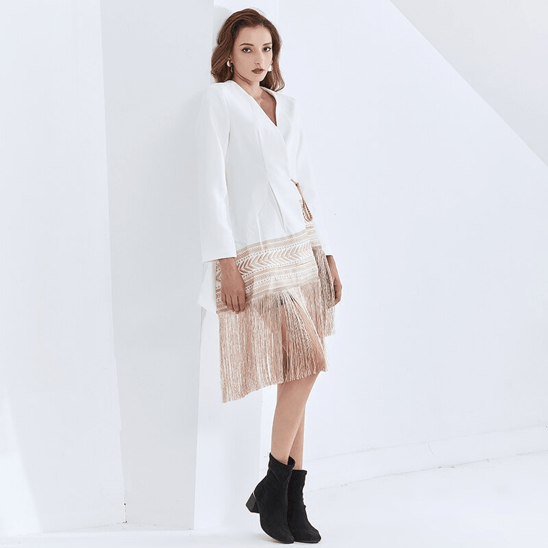 Aces Tasseled Blazer-Dress