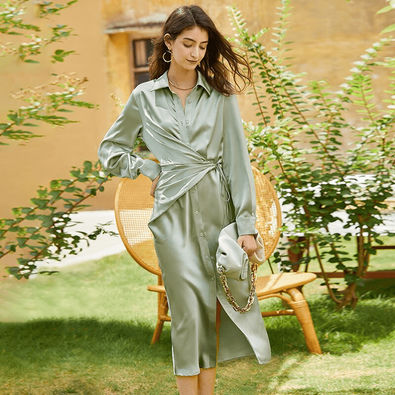 Luca Satin Midi Dress