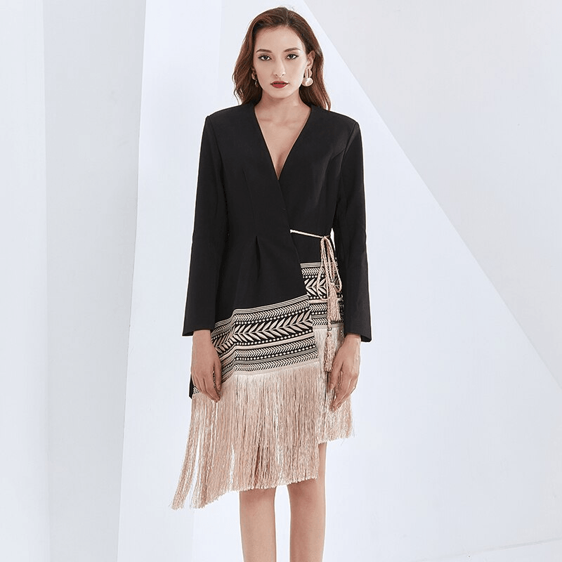 Aces Tasseled Blazer-Dress
