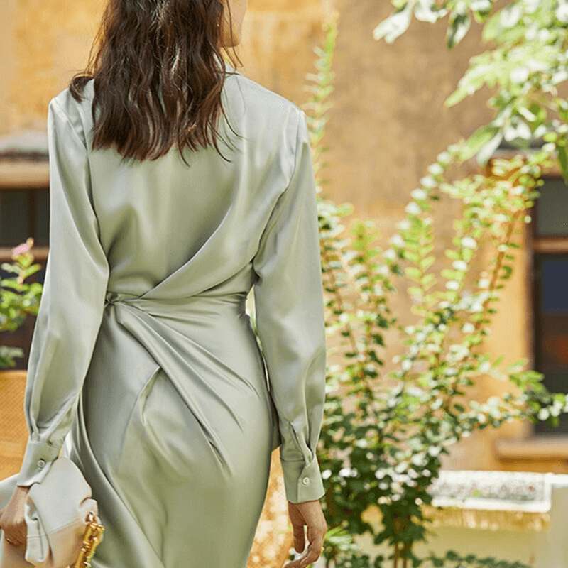 Luca Satin Midi Dress