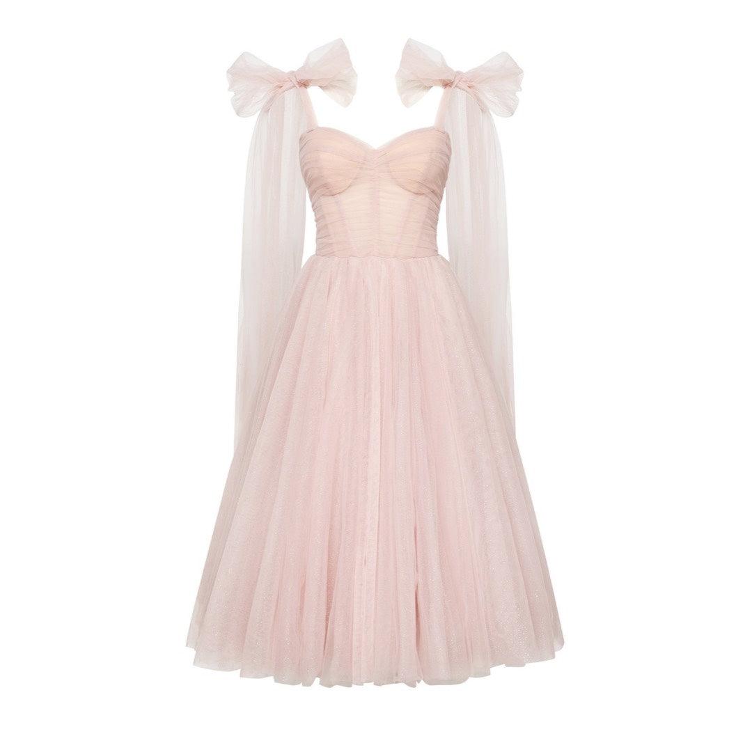 Sparkly Off Shoulder Tulle Dress