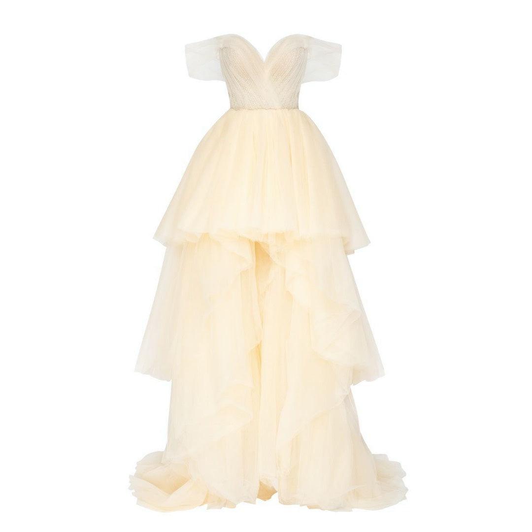 Combination Off Shoulder Cocktail Dress