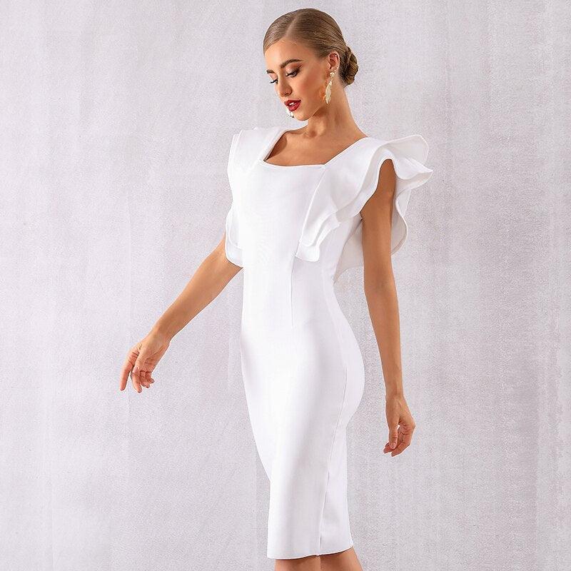 Orlando Butterfly-Sleeve Bodycon Dress