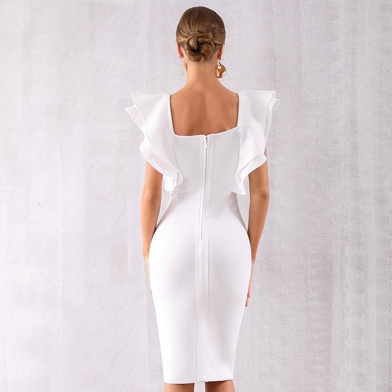 Orlando Butterfly-Sleeve Bodycon Dress