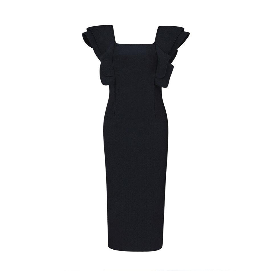 Orlando Butterfly-Sleeve Bodycon Dress