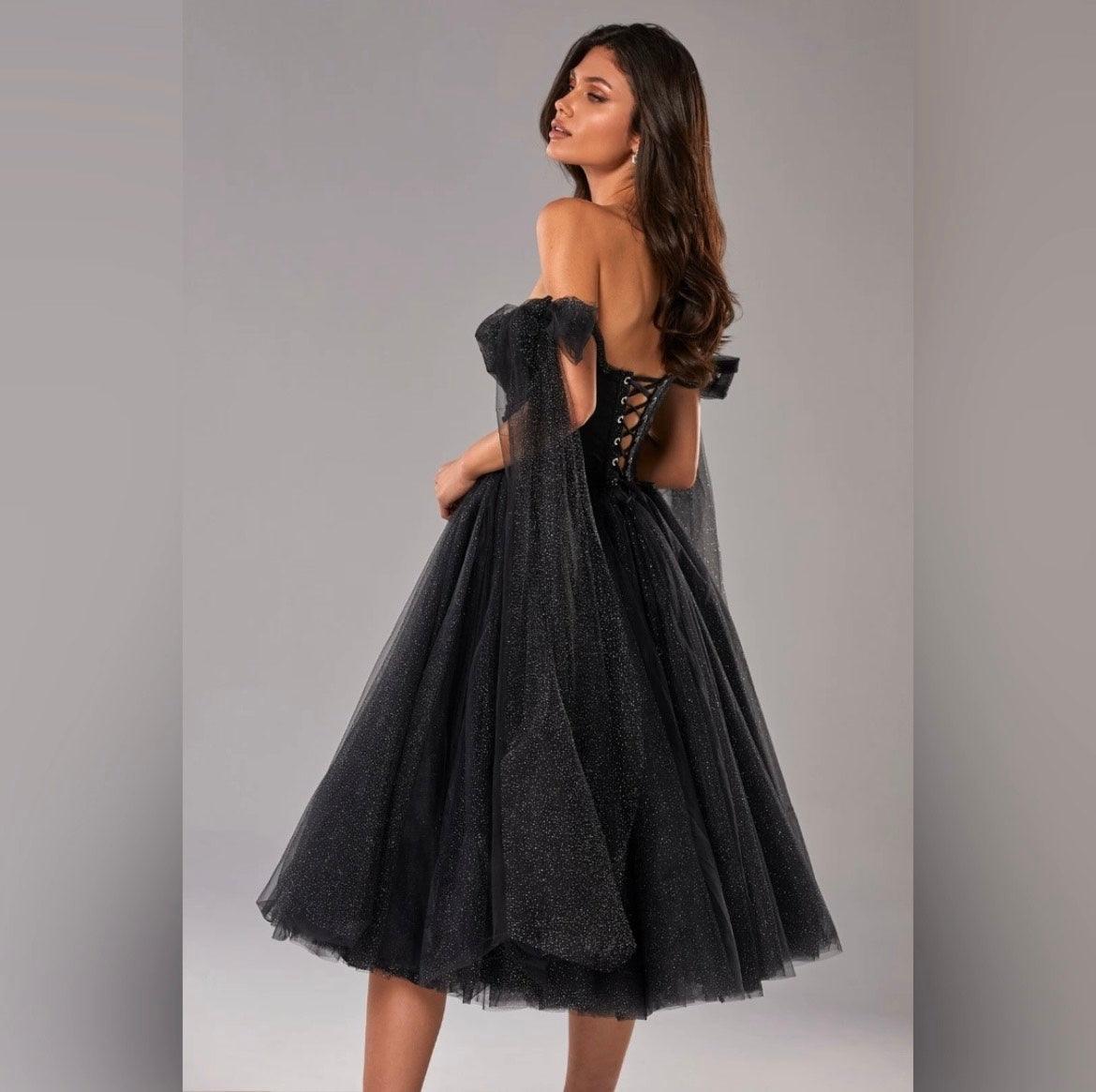 Sparkly Off Shoulder Tulle Dress