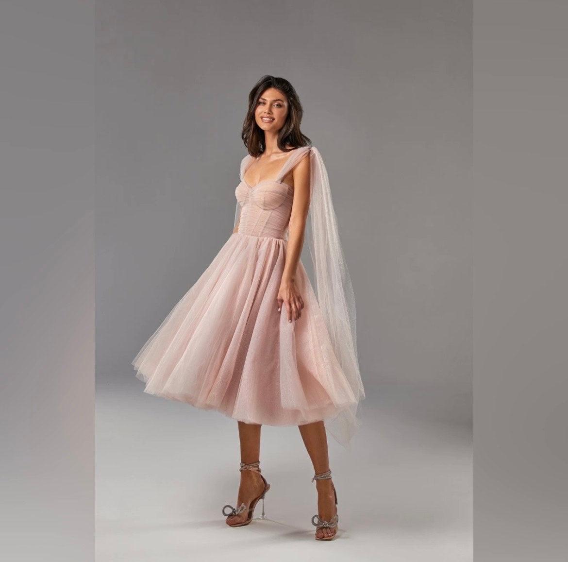 Sparkly Off Shoulder Tulle Dress