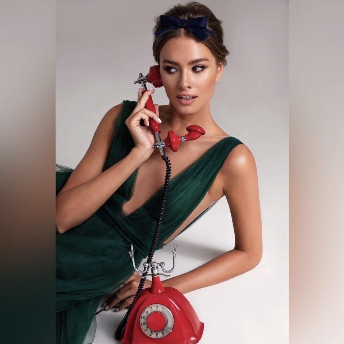 Emerald Green Evening Gown