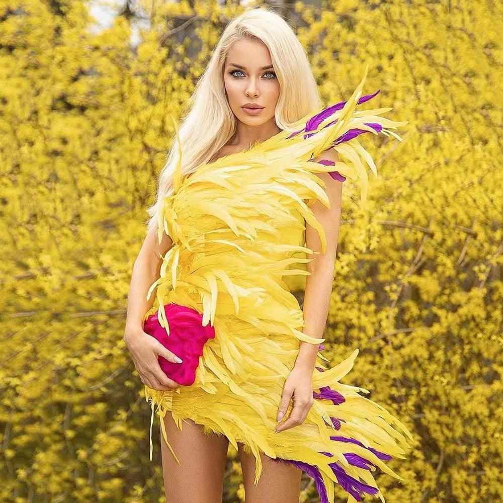 Sepha Feather Mini Dress