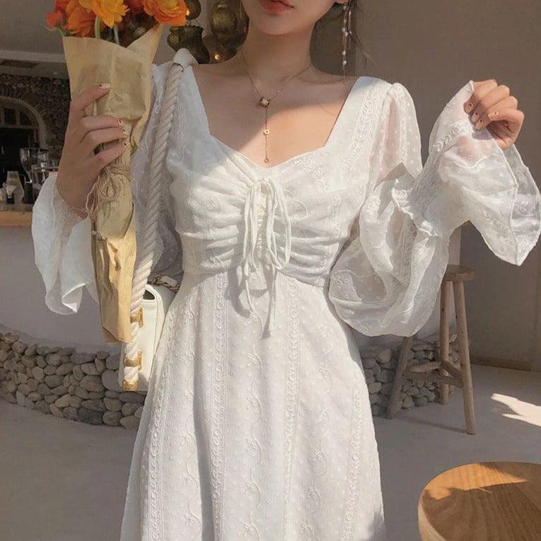 Vintage French Style Midi Dress