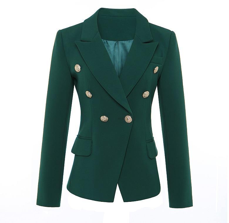 Penelope Double-Breasted Blazer in Green