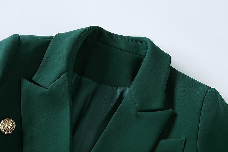Penelope Double-Breasted Blazer in Green