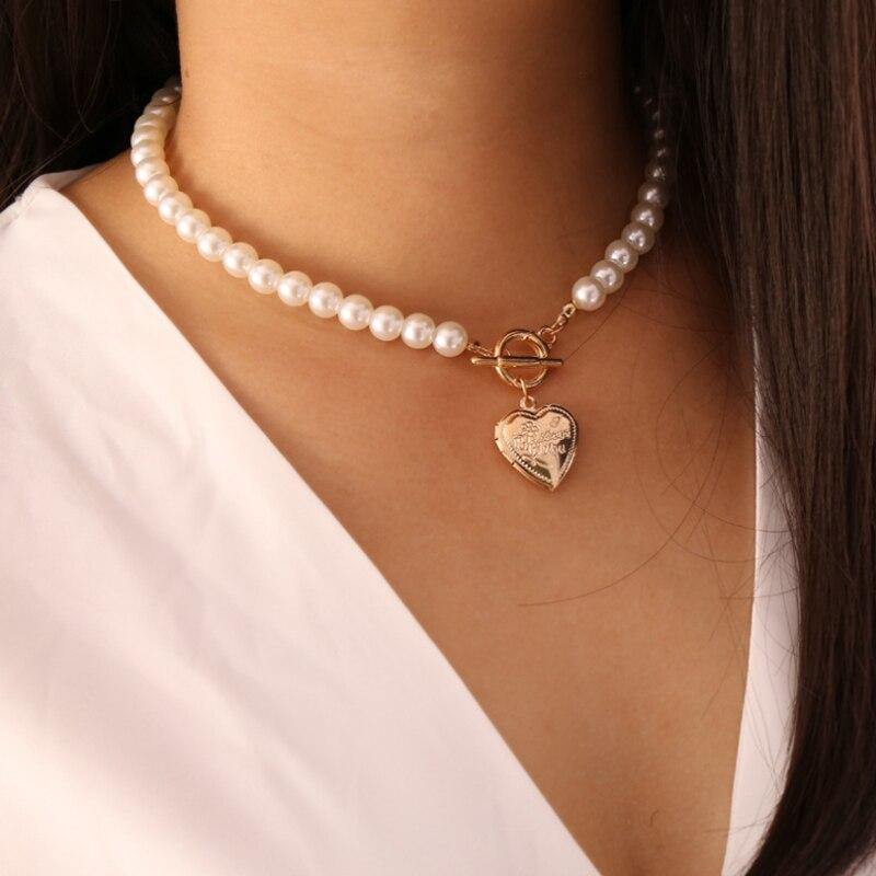 Pearl Stone Chain Choker