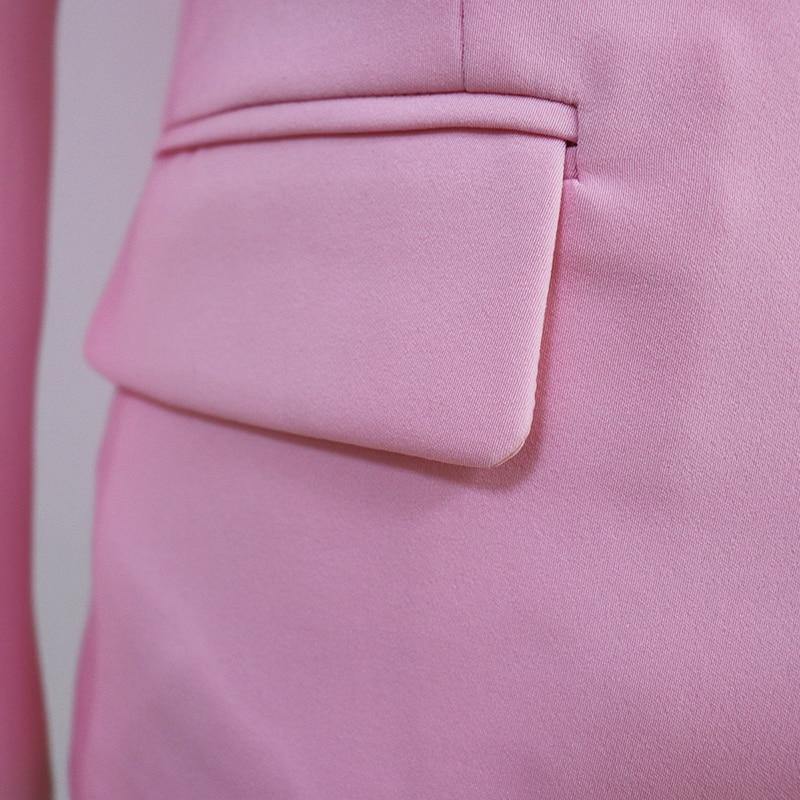 Double-Breasted Blazer in Pink