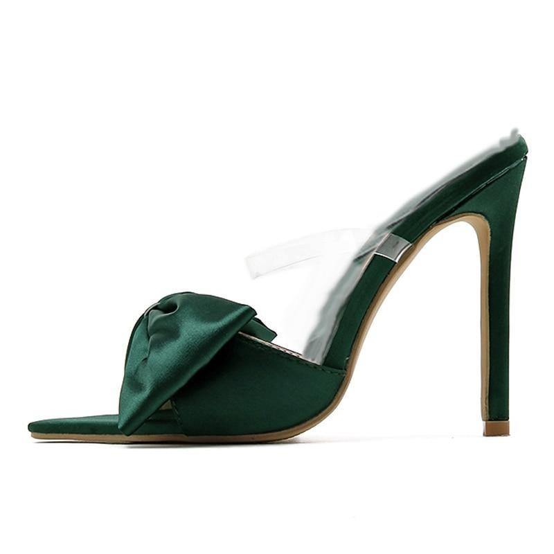 Butterfly-Knot Pointed Toe Sandals