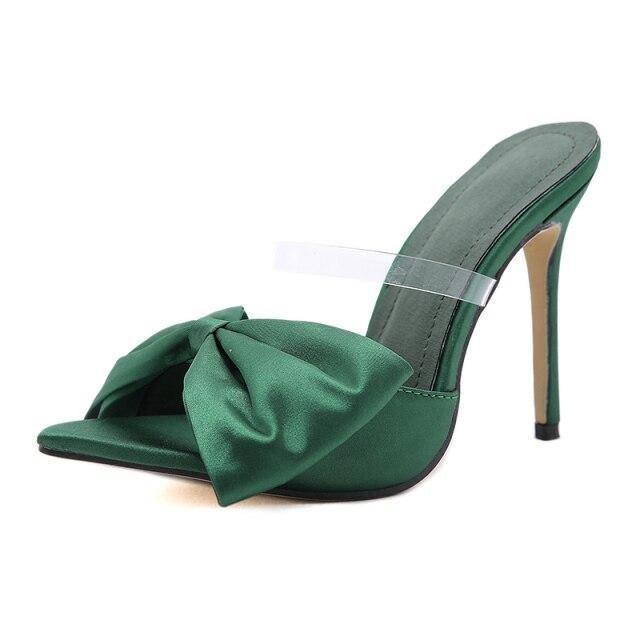 Butterfly-Knot Pointed Toe Sandals