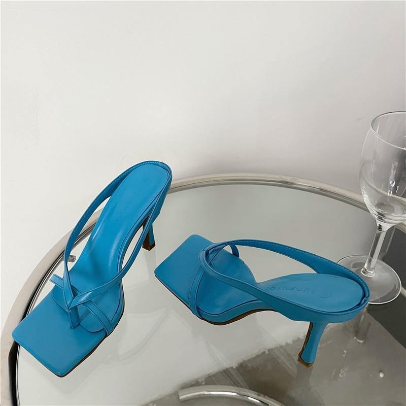 Square Toe High Heel Sandals