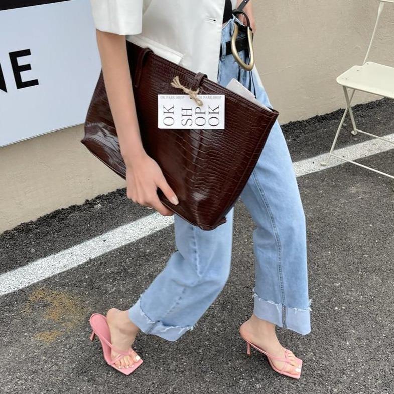 Square Toe High Heel Sandals