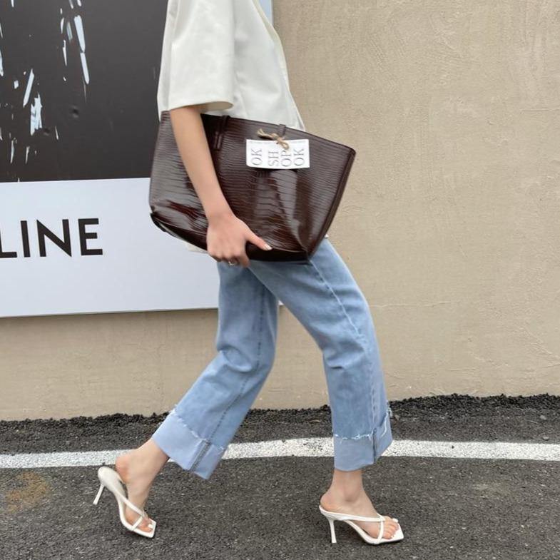 Square Toe High Heel Sandals