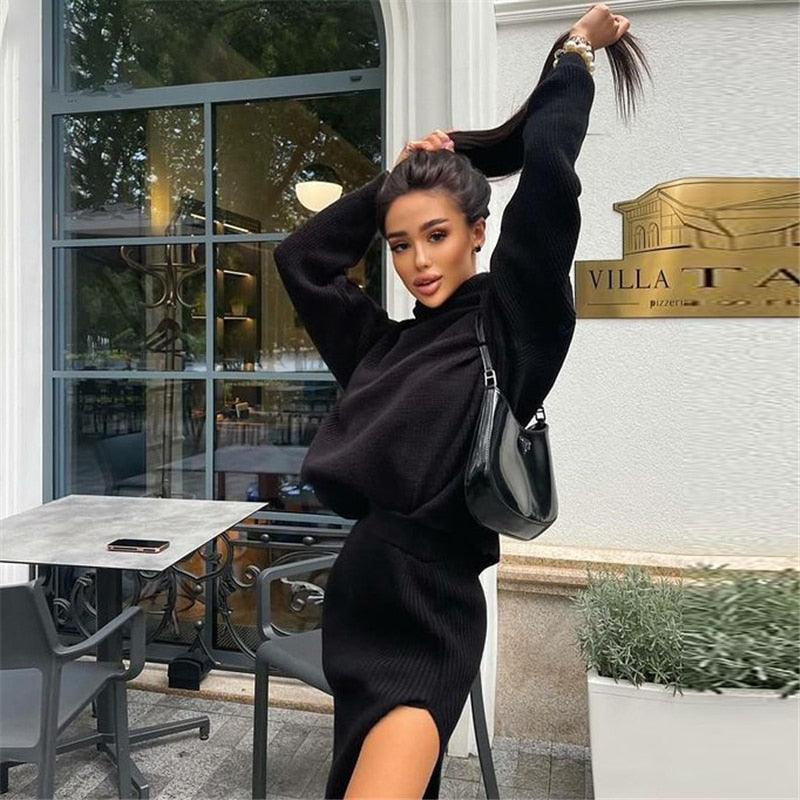 Audrina Knitted Two Piece Dress