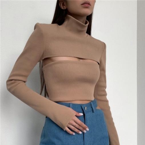 Indira Padded Shoulder Two Piece Top