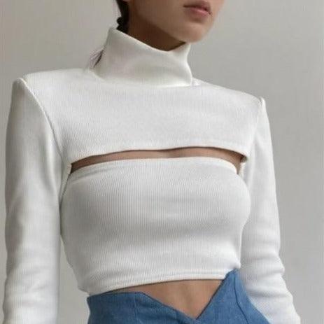 Indira Padded Shoulder Two Piece Top