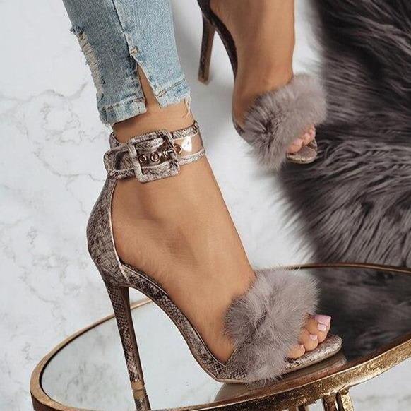 High Heel Ankle Strap Gladiator Sandals