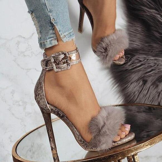 High Heel Ankle Strap Gladiator Sandals