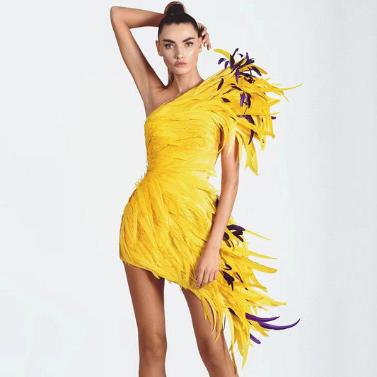 Sepha Feather Mini Dress