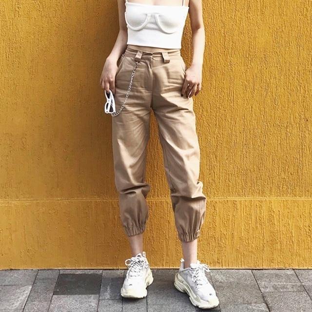 High Waist Cargo Pants