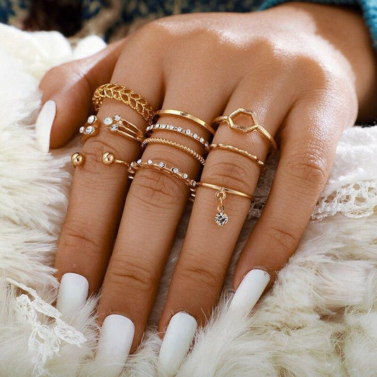 Boho Simple Design Rings Set